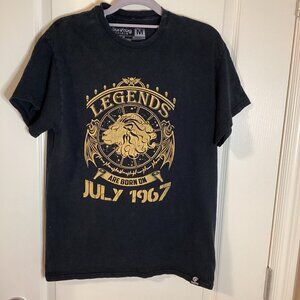Sunfrog Legends Are Born on July 1967 Black T-Shirt Size M Unisex Men Women